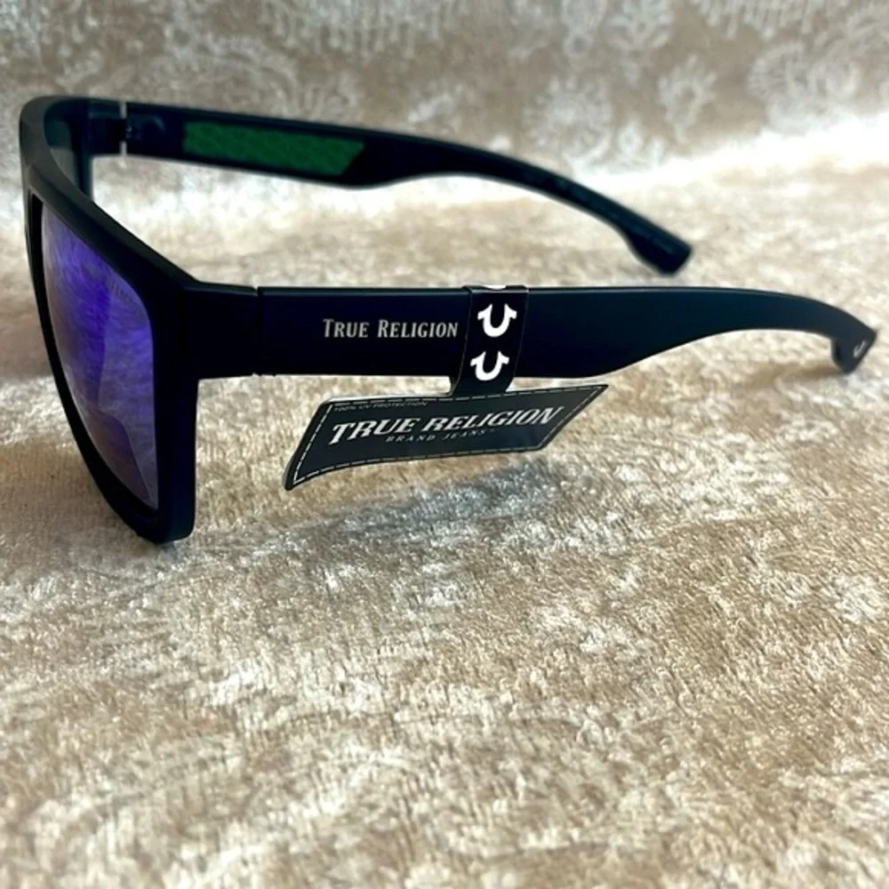 Brand New True Religion Mirrored Square Mens Sport Sunglasses Matte Black